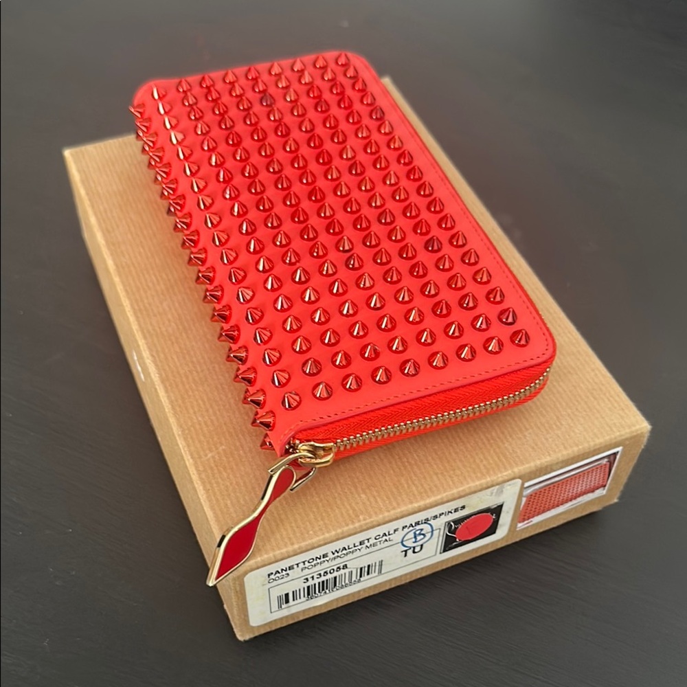 Christian Louboutin Red Spiked Wallet